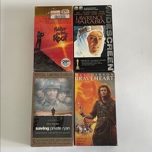 Classic Movie VHS Collection: Braveheart  Saving Private Ryan Lawrence of Arabia